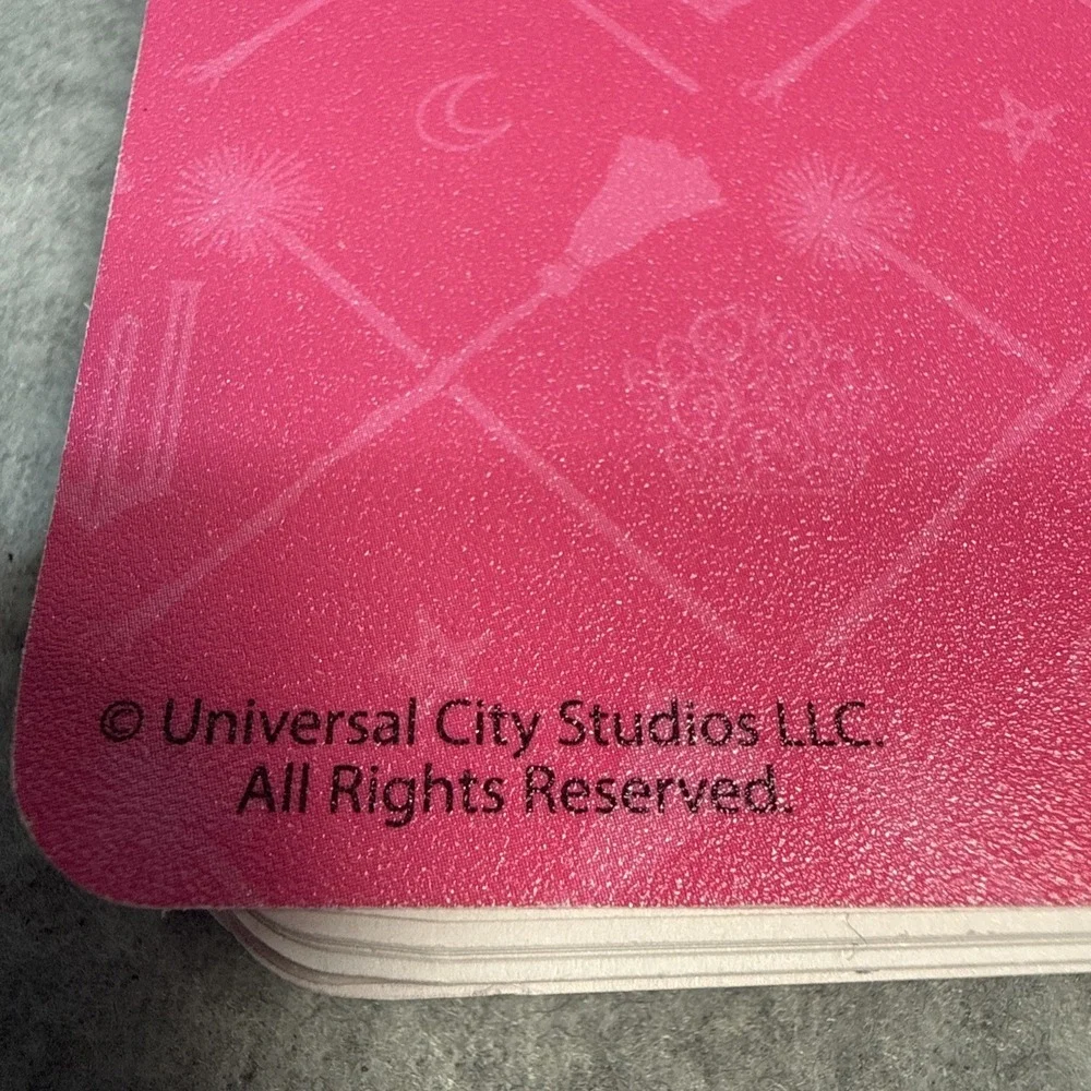 Universal Studios Wicked Glinda Spiral Notebook Tabs Journal Pink 6x9